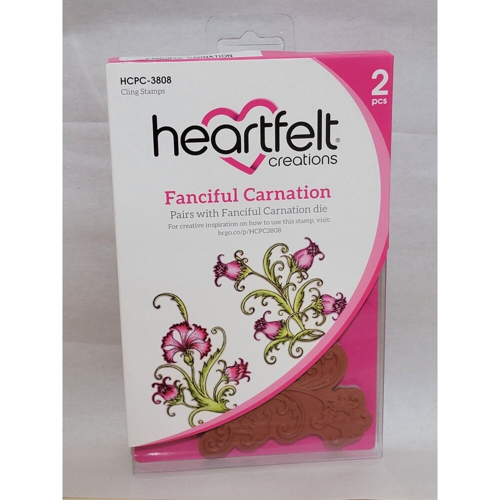 Heartfelt Creations Fanciful Carnation Cling Stamps HCPC-3808